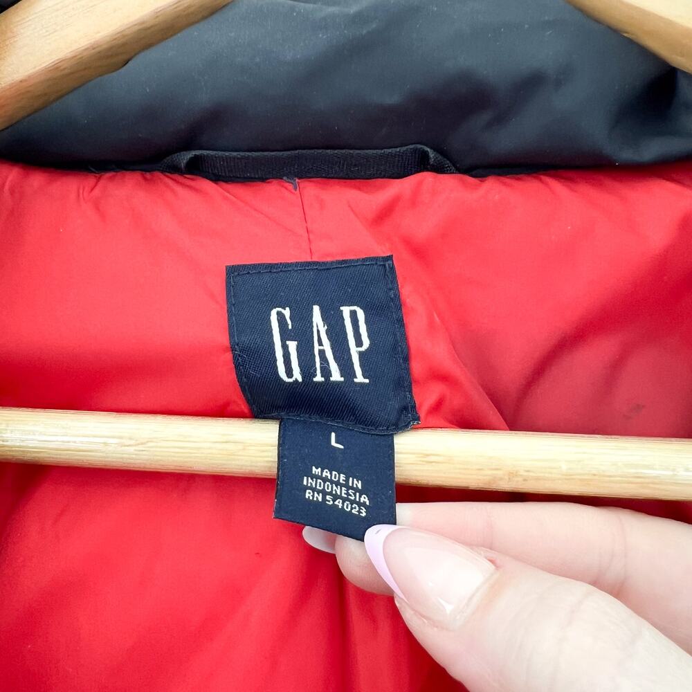 Gap Black Down Feather Puffer Jacket Large Women'… - image 3